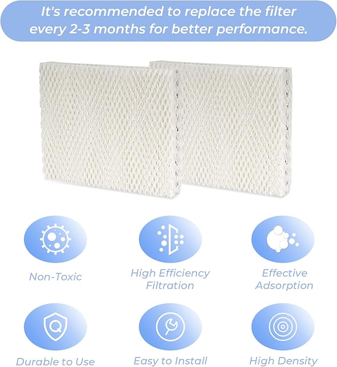 ANTOBLE 2 Pack MD1-0002 Replacement Humidifier Wick Humidifier Filters Compatible with Vornado MD1-0001 MD1-0002 MD1-1002 EVAP1 EVAP3 EVAP40 EVAP50 Humidifier - Image 5