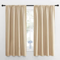 NICETOWN Room Darkening Curtains for Bedroom - Triple Weave Home Decoration Thermal Insulated Solid Window Drapes (Set of 2 Panels, 42 x 63 Inch, Biscotti Beige) by NICETOWN