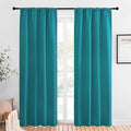NICETOWN Peacock Blue Blackout Curtains Panels for Window, Thermal Insulated Rod Pocket Blackout Drapes/Draperies for Living Room (2 Panels, W42 x L84 inches) by NICETOWN