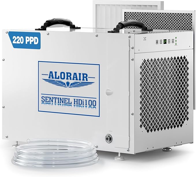 ALORAIR Sentinel HDi100 Commercial Dehumidifier with Pump, 220 Pints Whole Homes Dehumidifier for Crawl Spaces, Basements, up to 2,900 sq. ft. cETL by ALORAIRSOLUTIONSINC0J0DC