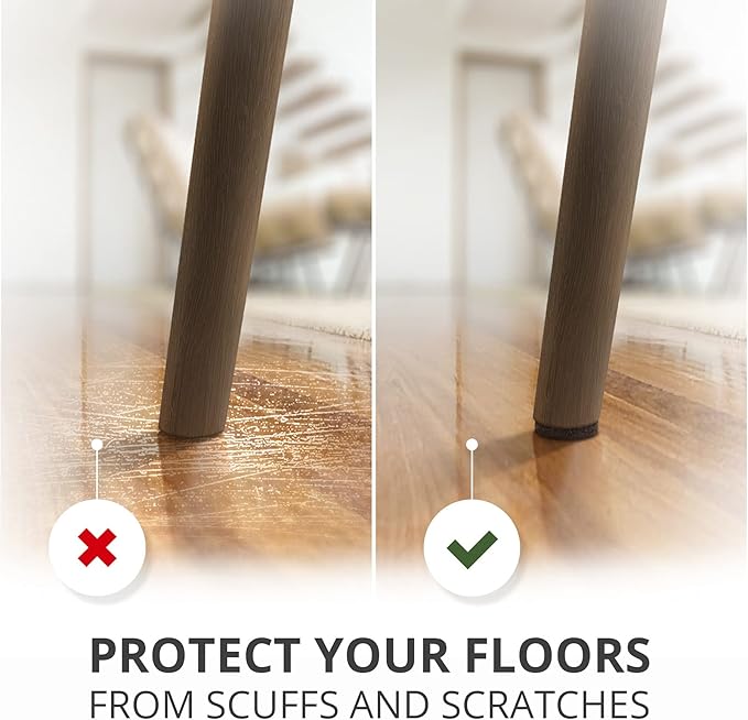 Felt Furniture Pads X-PROTECTOR 181 PCS Premium Furniture Pads - Felt Pads Furniture Feet Best Wood Floor Protectors - Protect Your Hardwood & Laminate Flooring! - Image 4