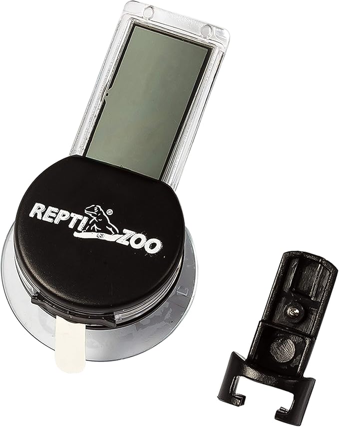 REPTI ZOO 2 Pack Reptile Terrarium Thermometer Hygrometer Digital Display Pet Rearing Box Reptiles Tank Thermometer Hygrometer with Suction Cup - Image 6
