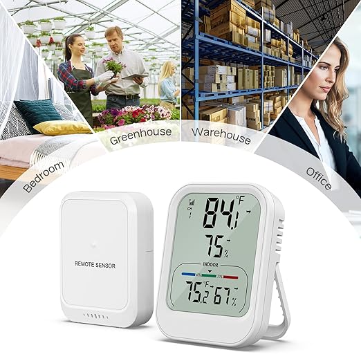 ORIA Digital Thermometer Hygrometer, Wireless Indoor Outdoor Thermometer, Temperature Humidity Monitor with MAX/MIN Record, ℃/°F Switch, Comfort and Trend Indication, for Home, Cellar, Greenhouse - Image 8