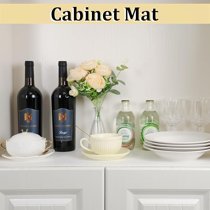 Shelf Liners 13 inch x 20 ft Kitchen Cabinets Liner Non-Stick Drawer Liners Drawer Mats EVA Protector Shelving Cupboard Lining (White, 13 inch x 20 ft) - Image 7