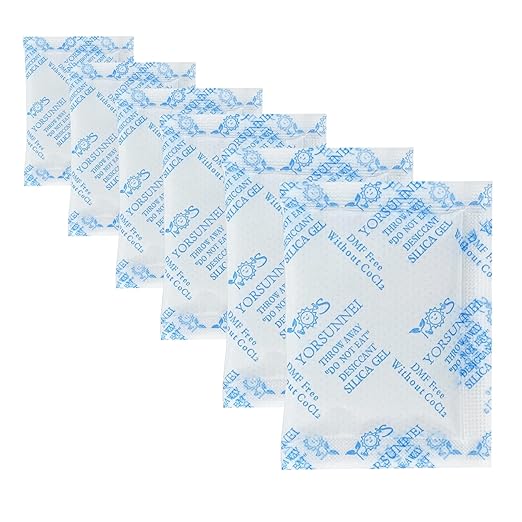 Silica Gel Packets, 5 Gram Desiccants Packs, Moisture Absorbers, Food Grade Silica Gel Desiccant for Storage, Silica Packets for Moisture Control[200 Packs] by YORSUNNEISilicaGelDesiccants
