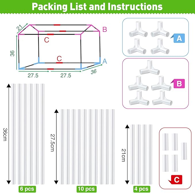 Mini Greenhouse with Potting Mat for Indoor Plant, Heavy Duty Portable Green House with Waterproof Pot Pad for Small Plants, Clear Small Plant Tent for Seed Humidity(White) - Image 3