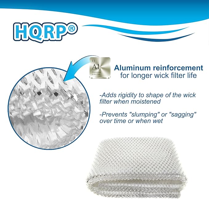 HQRP Humidifier Wick Filter Replacement for Kenmore 14906 EF1 EF-1, Emerson MoistAir MAF1 MAF-1 Console Style Evaporative Air Humidifiers, 42-14906 32-14906 - Image 3