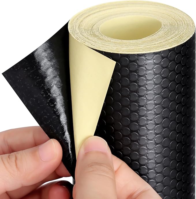 Wide Black Shelf Liner Roll, Peel and Stick Non Slip Cabinet Liner 13.8" x 13 FT, Waterproof Shelf Paper for Kitchen Pantry Shelves by HOIIOH