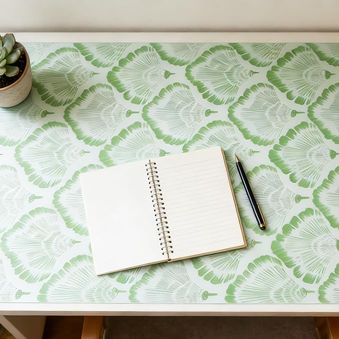 Drawer and Shelf Liner - Green Banana Leaf Pattern,Non Adhesive Non Slip Waterproof Easy-Clean Liner for Kitchen Cabinet, Refrigerator, Bathroom, Pantry Storage Drawers, 17 in x 30 Ft. - Image 3
