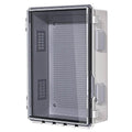 ABS Electrical Junction Box, Ventilated Design, Cable Grommets, IP65 Waterproof Enclosure, Indoor/Outdoor Use with Mounting Panel. (Clear Cover, 15.7"x11.8"x7.1") by ANIMACYN