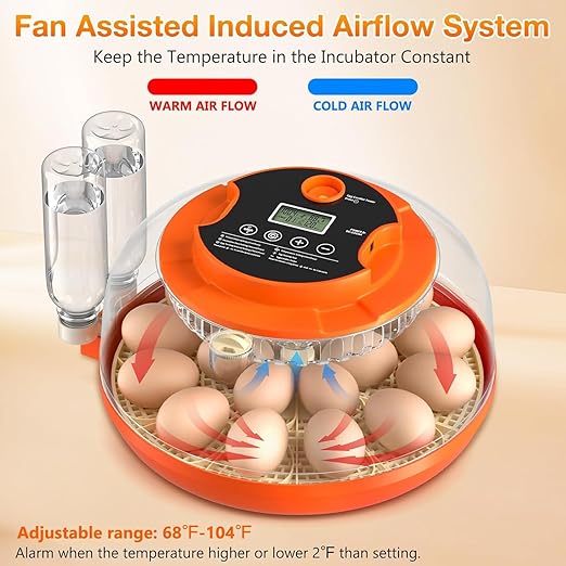 18 Egg Incubator with Automatic Egg Turning and Humidity Control, Eggs Incubators for Hatching Eggs Chicken Quail Ducks Goose Parrot for Home Classroom Lab Farm - Image 4