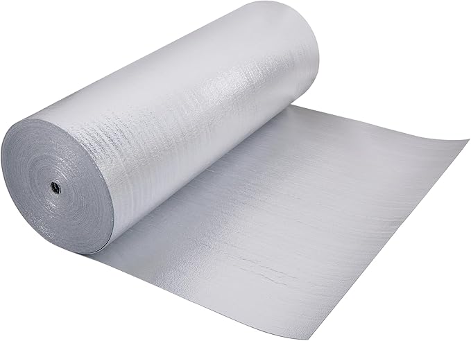 SmartSHIELD -1.5mm 48" x200ft Reflective Insulation roll 800 Sq. Ft., Foam Core Radiant Barrier, Thermal Insulation Shield - Foil / Foil - Image 3