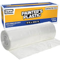 Painter's Plastic Film, 400' Length x 9' Width High, High Density Painters Plastic Sheeting Roll in Box with Dispense Hole for Easy Paint Plastic Covering by Tapix