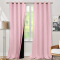 BGment Baby Pink 100% Blackout Curtains for Nursery Bedroom 95 Inch Length 2 Panels, Thermal Insulated Full Light Blocking Grommet Noise Cancelling Window Curtains for Girls Room, 52 Inch Wide Each by BGment