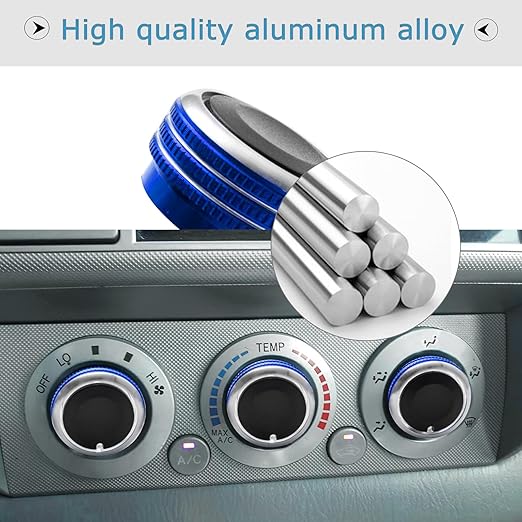 JDMCAR Compatible with Toyota Tacoma 2005-2015 A/C Air Conditioning Control Switch Knob Button, HVAC Control Knob Tacoma Heater Temperature HVAC Fan Control Knob (A Set of 3 Knobs) - Blue - Image 8