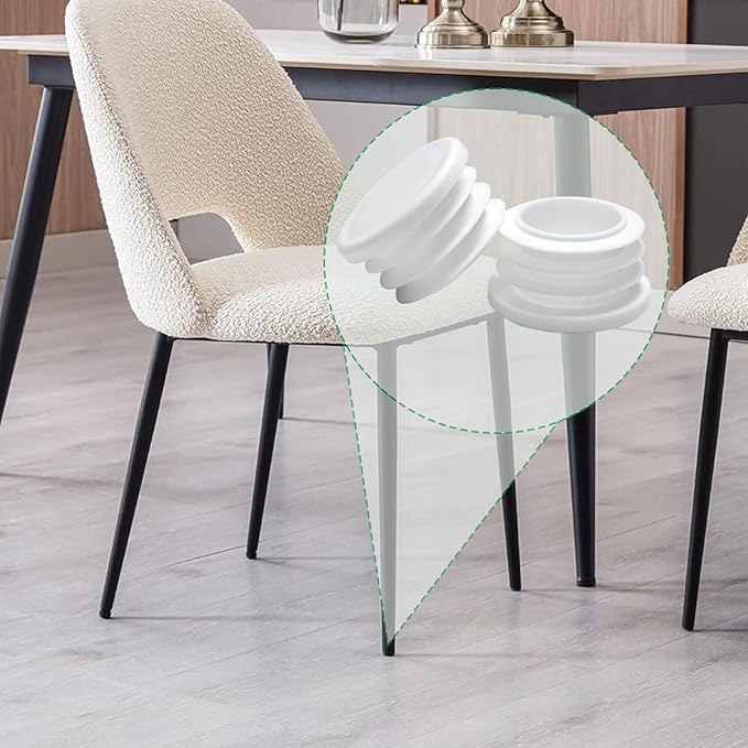 1-1/2" (38mm) Plastic Hole Plugs White -Round Chair Leg Caps, Flush Mount Pipe Plugs, Tubing End Caps for Metal&Wood Legs Tube, Outdoor Furniture Feet caps & Table Plastic Plugs, 12 PCS - Image 8