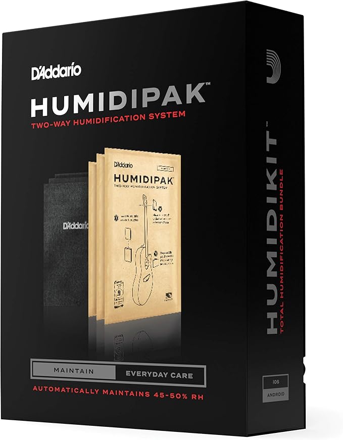 D'Addario Guitar Humidifier System - Humidipak Maintain Kit - Automatic Humidity Control System - Maintenance-Free, Two-Way Humidity Control System For Guitars by DAddario