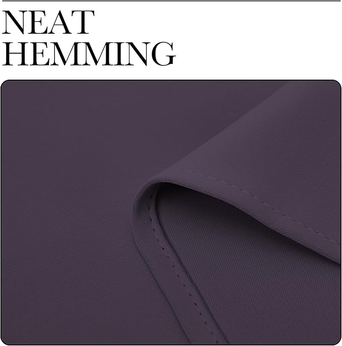 NICETOWN Kitchen Blackout Window Curtain Panel, Greyish Purple, 1 Panel, 55 by 96 inches Long, Home Fashion Thermal Insulated Solid Grommet Room Darkening Drape for Apartment - Image 6