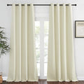 NICETOWN Blackout Living Room Curtain 90 inches Long - Thermal Insulated Grommet Room Darkening Window Treatment Sound Dampening Drape for Bedroom (Beige, W52 x L90, 1 Panel) by NICETOWN