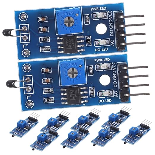 DOITOOL 10pcs Temperature-Sensitive Relay Modules for Environmental Monitoring Detector with Digital Output for Microcontroller Connection Reliable and Durable Temperature Control by DOITOOL