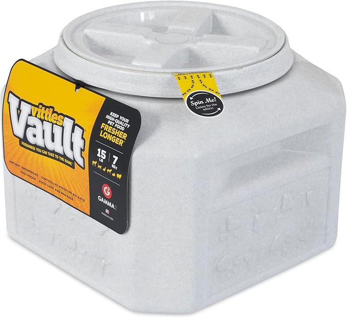 Gamma2 Vittles Vault Dog Food Storage Container with Airtight Lid, holds up to 10-15 Pounds of Dry Pet Food, Cat Kibble and Bird Feed, BPA Free, Made in USA - Image 2
