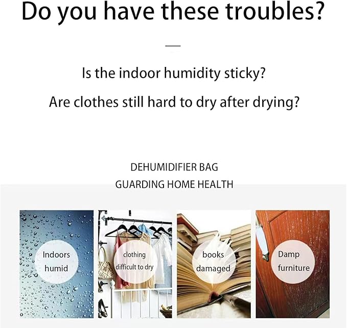 8 Pieces Dehumidifier Hanging Bags for Kitchen, Bathroom, Closet, Wardrobe Dehumidifier Bags (4 Colors) - Image 2