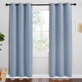 NICETOWN Vintage Blue Blackout Curtains 78 inches Length for Bedroom, 2 Panels, 42" Wide, Thermal Insulated Decoration Drapes for Office Window by NICETOWN