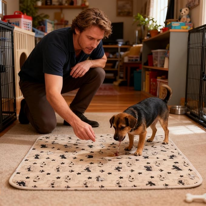 Pee Pads - Fast Absorbent Pet Training Mat, 1 Piece Reusable Washable Absorbent Pee Pads for Feline Hygiene, Pet Gear, Underlay for Cats, Litter Boxes, Playpens, Crates, and Travel Carriers - Image 4