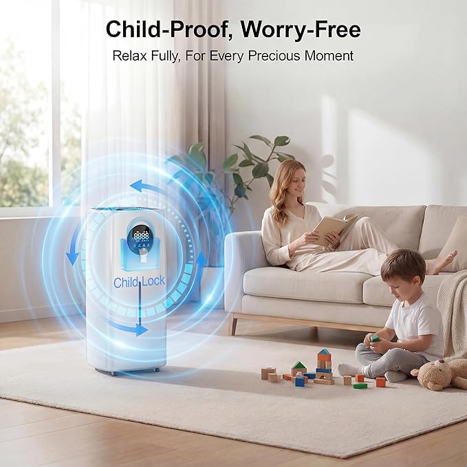 21L/5.5Gal Humidifiers for Bedroom,Humidifier Large Room with 2000ml/h High Output,Top Fill,24H Runtime, Cover up to 3000ft²,Remote Control Whole House Cool Mist Humidifier for Home,Office,Plants - Image 6