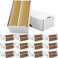 Yexiya 12 Pack 1600 Count Trading/Gaming Card Storage Box 2 Row Cardboard Storage Boxes for Gaming Cards Baseball Football Basketball Hockey Sports Collecting Supplies, White by Yexiya