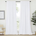 NICETOWN Window Treatment Curtains for Guestroom, (Pure White Color) W52 x L108, 2 PCs, Back Tab/Rod Pocket Draperies for Apartment by NICETOWN