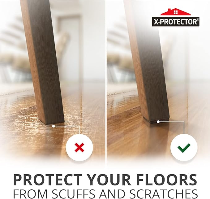 X-PROTECTOR Non Slip Furniture Pads - 16 Premium Furniture Grippers 2"! Self-Adhesive Rubber Feet Furniture Feet - Ideal Non Skid Furniture Pad Floor Protectors - Keep Furniture in Place! - Image 5