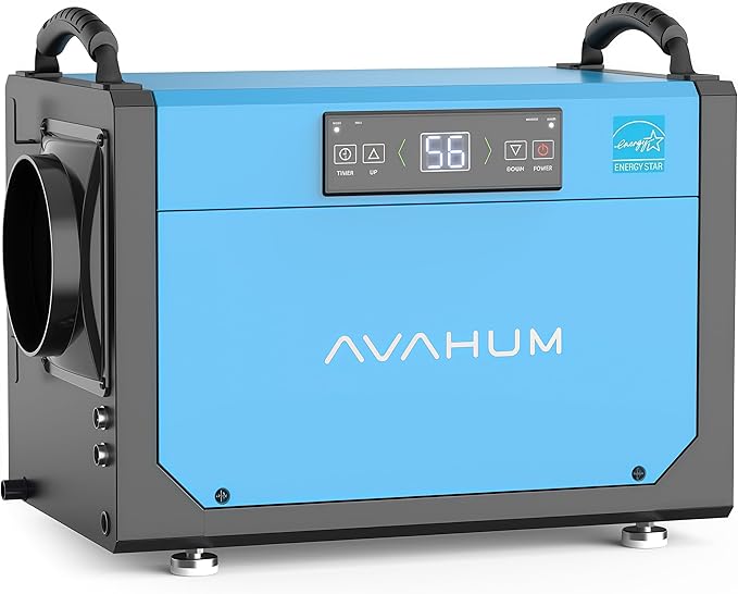 Crawl Space Dehumidifier 113 Pint Commercial Dehumidifier Energy Star Efficient Certified for Basement,Whole House with Drain Hose,Large Capacity, Water Damage Unit,Portable, Auto Defrost by Unknown
