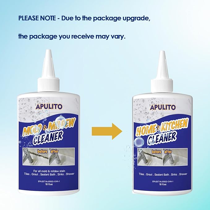 APULITO Household Cleaner Gel for Bathroom Shower Kitchen Tile Grout, Sinks Countertops 10 Fl Oz (Pack of 1) - Image 7