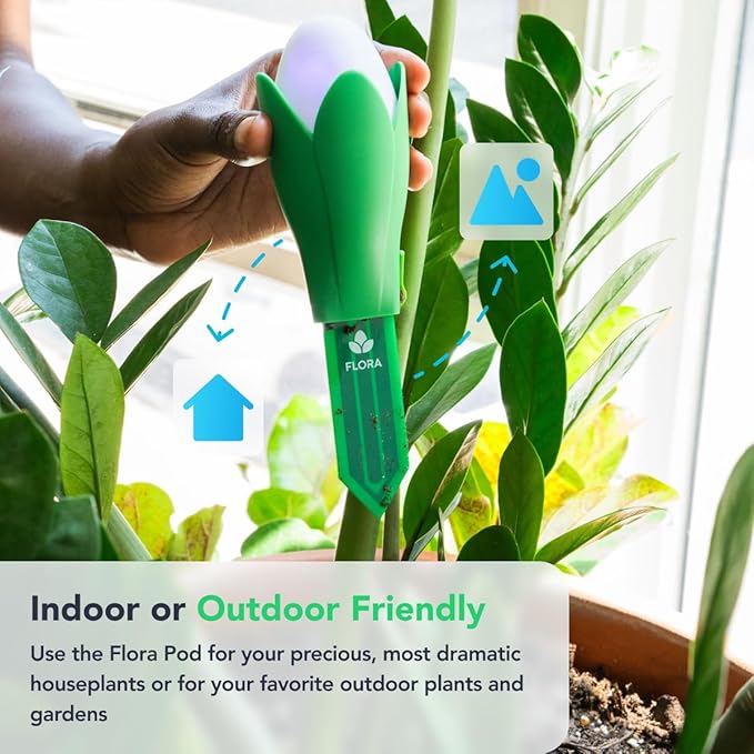Flora Pod AI-Powered Smart Plant Monitor | for Indoor or Outdoor Plants | Personalized Alerts for Moisture, Temperature, Humidity, and Light - Image 4