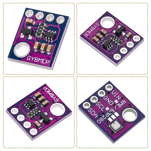 4pcs BME280 5V Sensor Module GY-BME280-5 Atmospheric Pressure Sensor Temperature Humidity Sensor I2C Interface Compatible with Arduino - Image 6