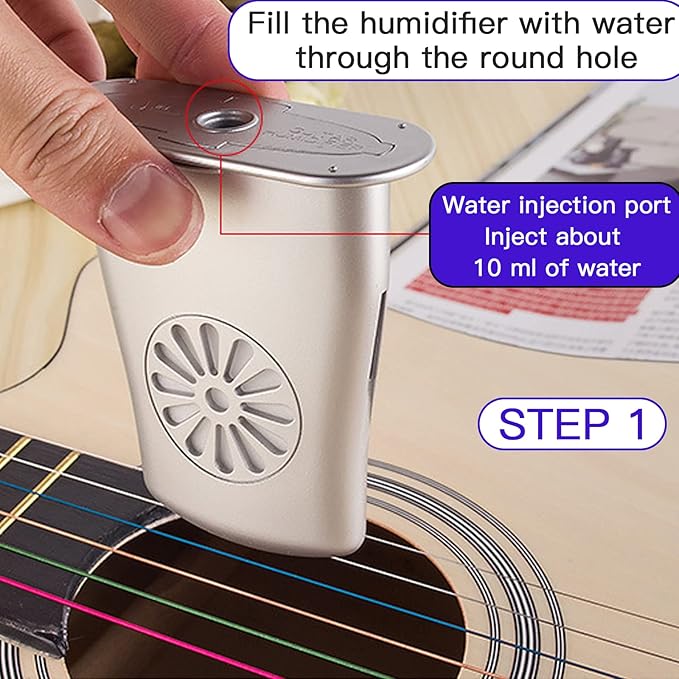 4Pcs Silver Guitar Soundhole Humidifier Silent Running Guitar Maintenance Tool for Acoustic Guitar - Image 4