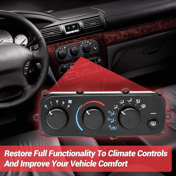 599-149 HVAC Climate Control Module Compatible with 2001-2006 Chrysler Sebring and 2001-2006 Dodge Stratus AC Heater Control Panel Switch, 599149 Air Conditioning Temperature Control Head Unit - Image 6