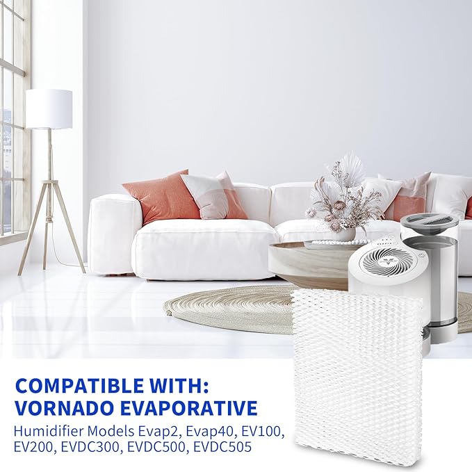 MD1-0034 Humidifier Wicks Filters Replacement, Compatible with Vornado Evaporative Humidifier Evap40, Evap2, EV100, EV200, EVDC300, EVDC500, EVDC505, 4 Packs - Image 3