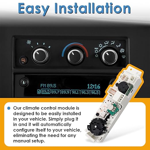 599-294 Heater A/C Control Switch,Front Climate Control Module Compatible with 2008-2021 Chevrolet Express 1500 2500 3500, 2009-2023 Express Cargo Express Pasajeros,2008-2021 GMC Savana, OE # 599-294 - Image 5