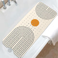 Rainbow Bathtub Mat Non Slip, Baby Bath Mat for Tub Rubber Tub Mat, Kids Bath Mats for Bathroom Modern Geometric Anti Slip Shower Mat with Suction and Drain Holes Machine Washable, 40″X16″ by Unknown