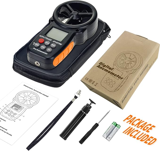 Digital Anemometer Barometer Pressure Gauge for Wind Speed ​​Temperature/Humidity/Dew Point/Wind Chill/Altimeter Barometer with Backlight MAX MIN AVG AP-007WM - Image 7