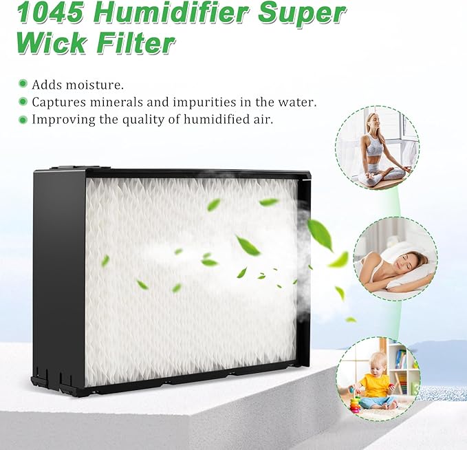 1045 Super Wick Humidifier Filter Replacement Compatible with 1045 Air-care Essick Humidifier Model H12300/H12300HB/H12400/H12400HB/H12600/H12600/H12001/H12AEUO/H12AUKP (1) - Image 5