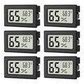 6-Pack Mini Hygrometer Indoor Humidity Meter, Mini Digital Thermometer Humidity Gauge Meter, Indoor Thermometer Hygrometer Monitor Fahrenheit (℉) for Reptile Thermostat, Jars Reptile, Fridge by ANFBYOH