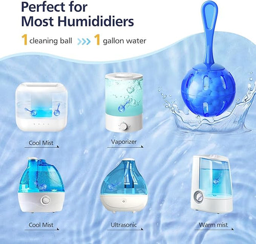 12 Pack Universal Humidifier Tank Cleaner Demineralization Cleaning Ball for All Humidifiers and Fish Tank, Demineralization Cartridge for humidifier, Purifies Water Eliminates White Dust and Odor - Image 2