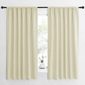 NICETOWN Blackout Curtains for Bedroom, Home Decorations Thermal Insulated Solid Rod Pocket Blackout Drapes for Cafe (Beige, One Pair, 62 x 63-inch) by NICETOWN