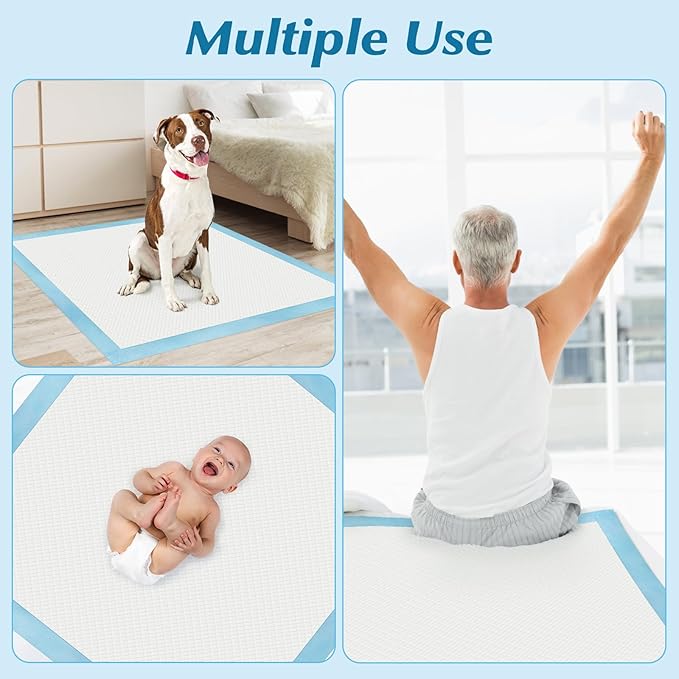50 Count 36" x 36" Super Absorbency Disposable Underpads - Leakproof Quick Drying Pads for Baby, Puppy & Adults, Bed Pads, Incontinence & Dog Pee - Image 6