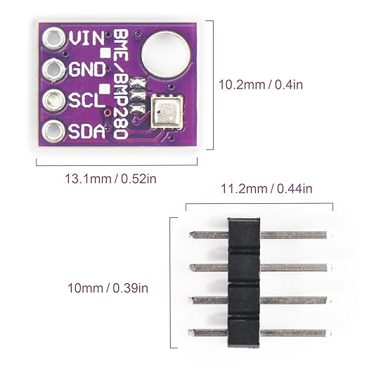 2PCS BME280 5V Sensor Module Atmospheric Pressure Temperature Humidity Sensors I2C SPI Breakout GY-BME280 - Image 3