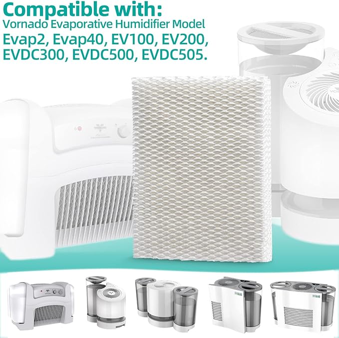 MD1-0034 Humidifier Replacement Wick Filters for Vornado Evap2, Evap40, EV100, EV200, EVDC300, EVDC500, EVDC505 Evaporative Humidifier, Tornado Humidifier Filter- 4 Pack - Image 2