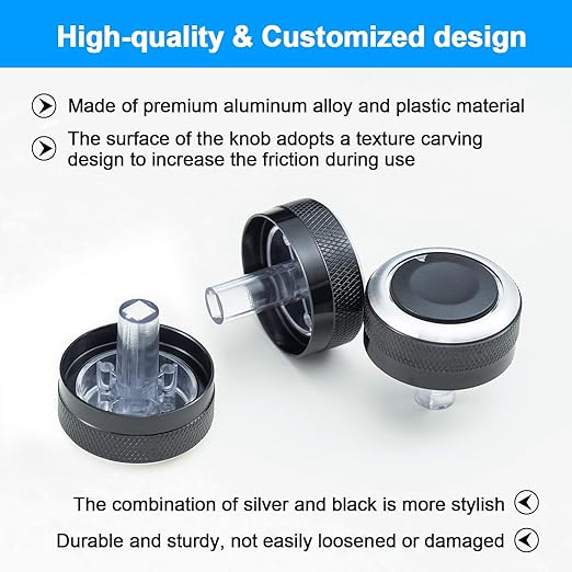 TOPINSTALL Custom 3PCS AC Climate Control Switch Knobs Compatible with 2000-2006 Toyota Tundra Accessories, Air Conditioning AC Heater Blower Fan Control Knobs Replaces 55905-0C010 559050C010 - Image 6